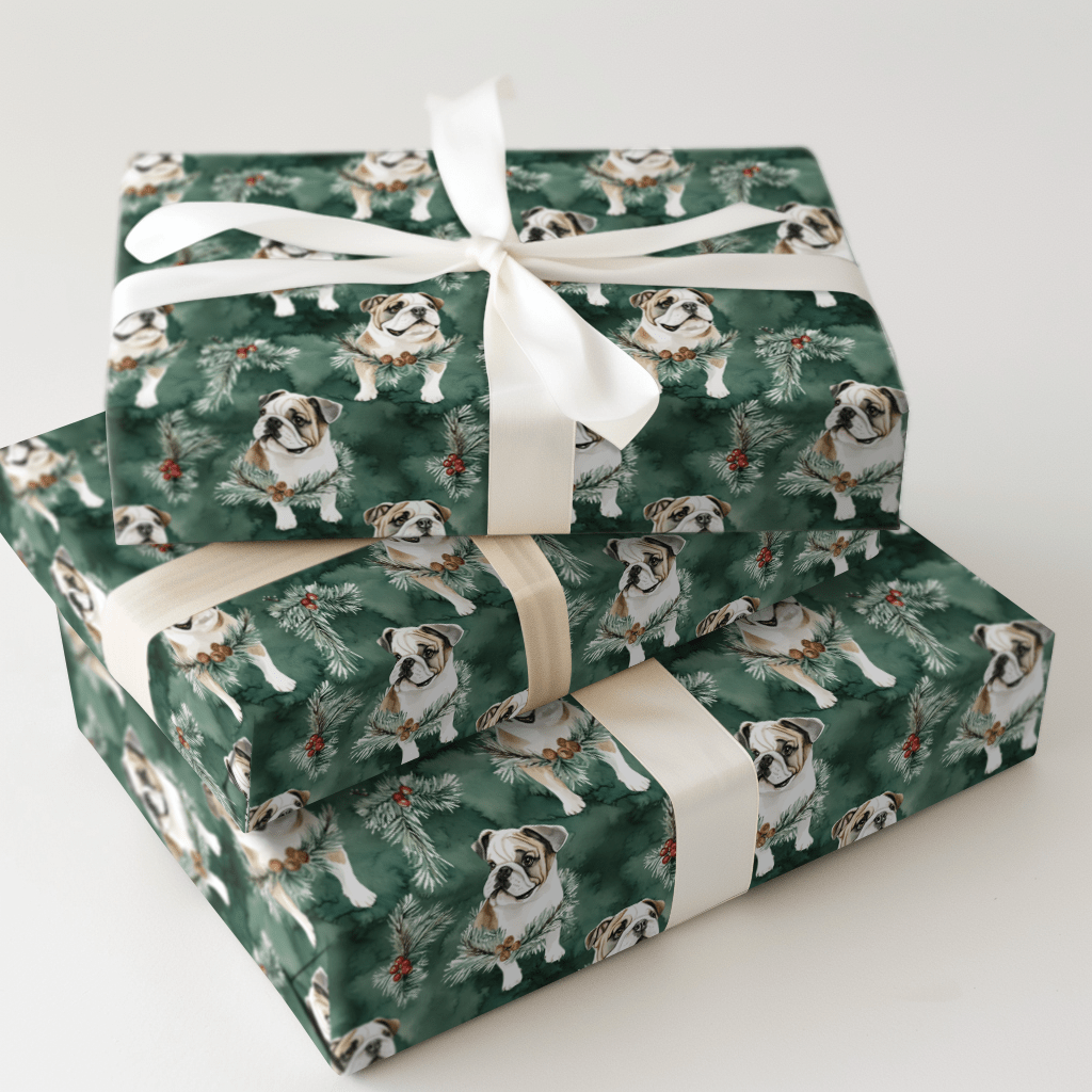 Mistletoe Pup - Wrapping Paper - Aspen & Arlo