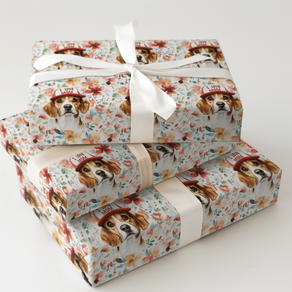 Mom's Favorite Beagle - Wrapping Paper - Aspen & Arlo
