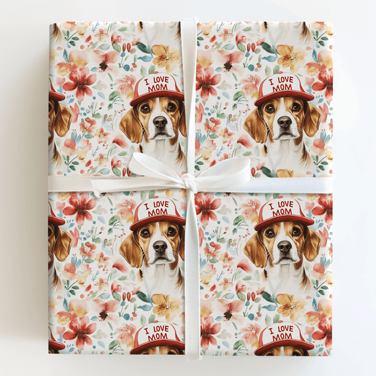 Mom's Favorite Beagle - Wrapping Paper - Aspen & Arlo