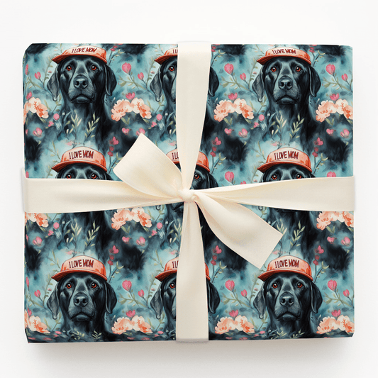 Mom's Favorite Black Lab - Wrapping Paper - Aspen & Arlo