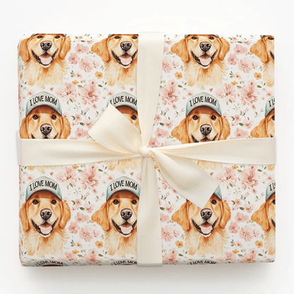 Mom's Favorite Golden Retriever - Wrapping Paper - Aspen & Arlo