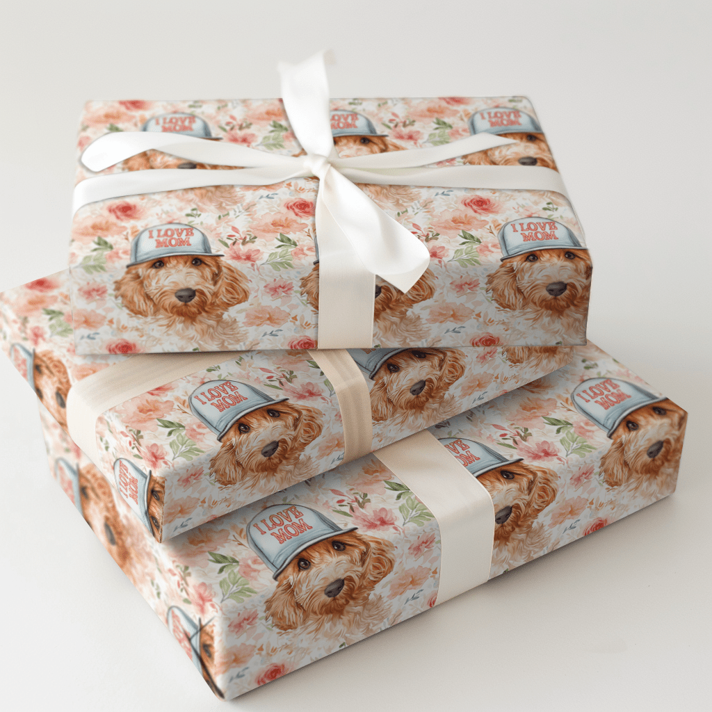 Mom's Favorite Goldendoodle - Wrapping Paper - Aspen & Arlo