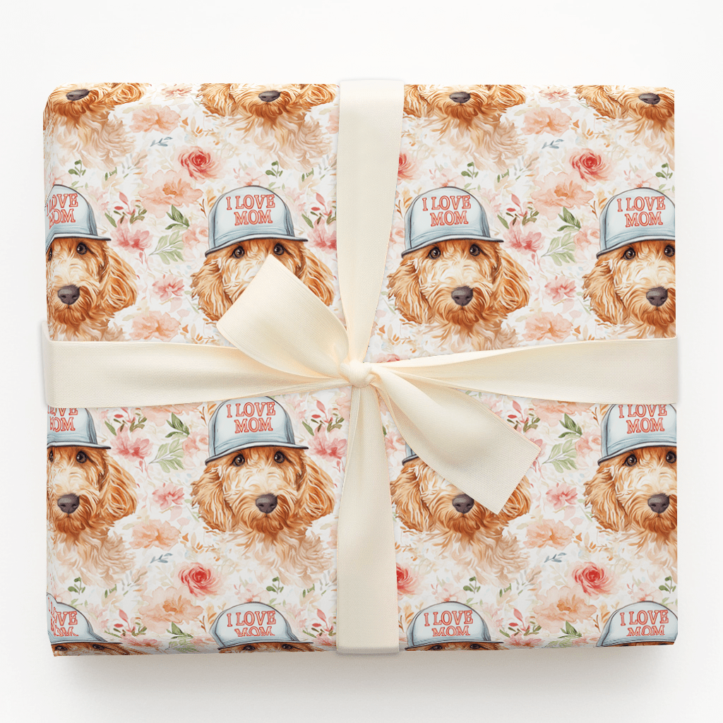 Mom's Favorite Goldendoodle - Wrapping Paper - Aspen & Arlo