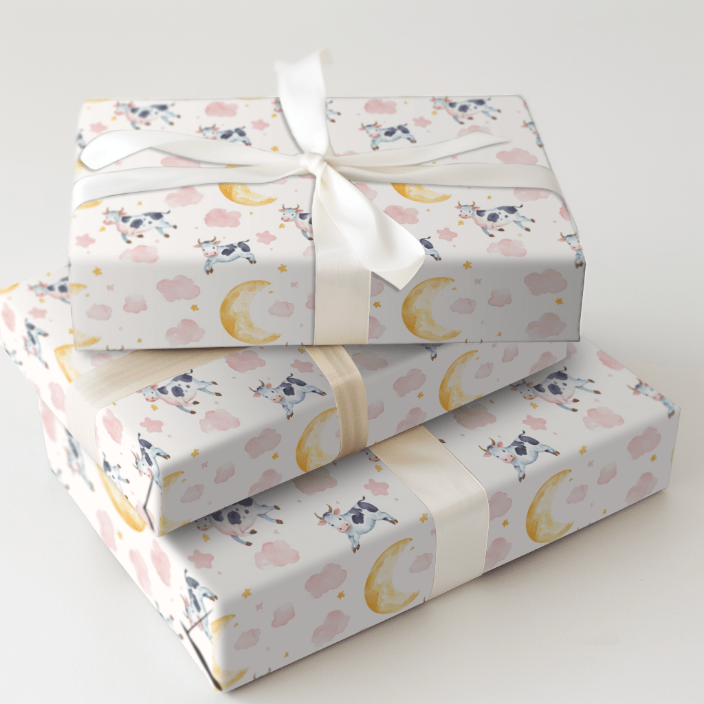 Mooving to the Moon - Wrapping Paper - Aspen & Arlo