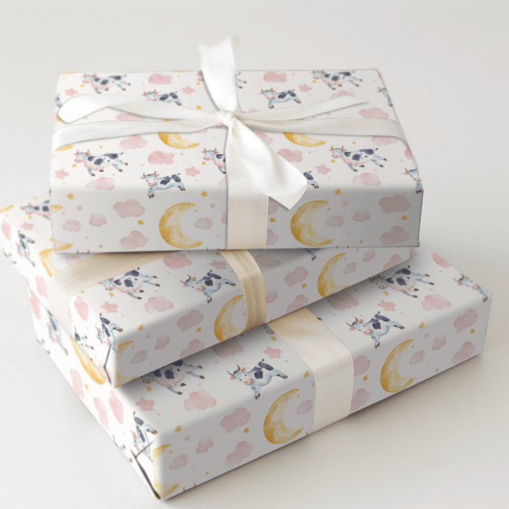 Mooving to the Moon - Wrapping Paper - Aspen & Arlo