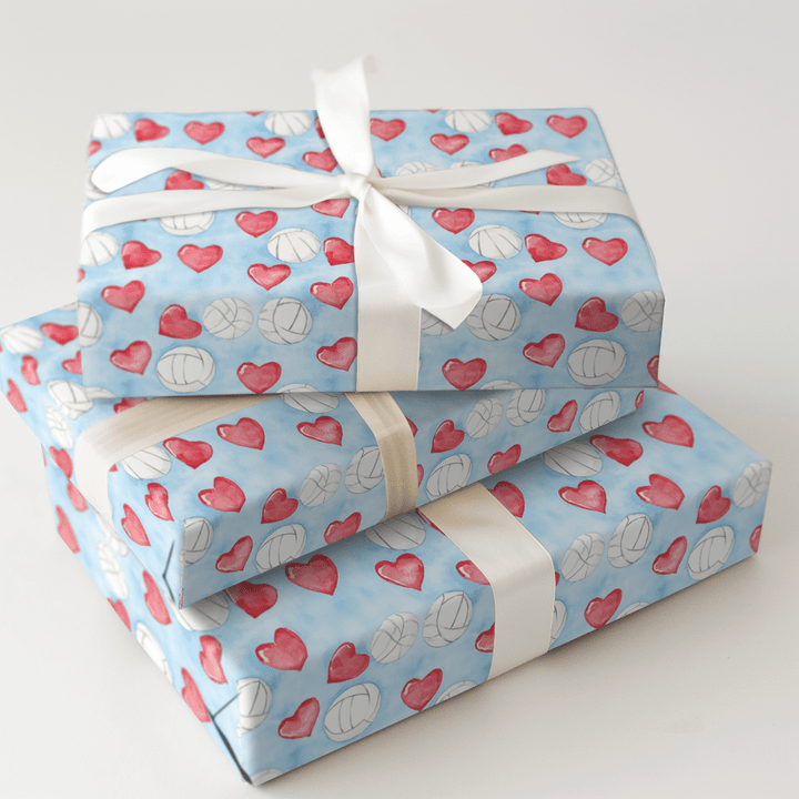 My Volleyball Valentine - Wrapping Paper - Aspen & Arlo