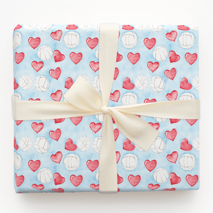 My Volleyball Valentine - Wrapping Paper - Aspen & Arlo