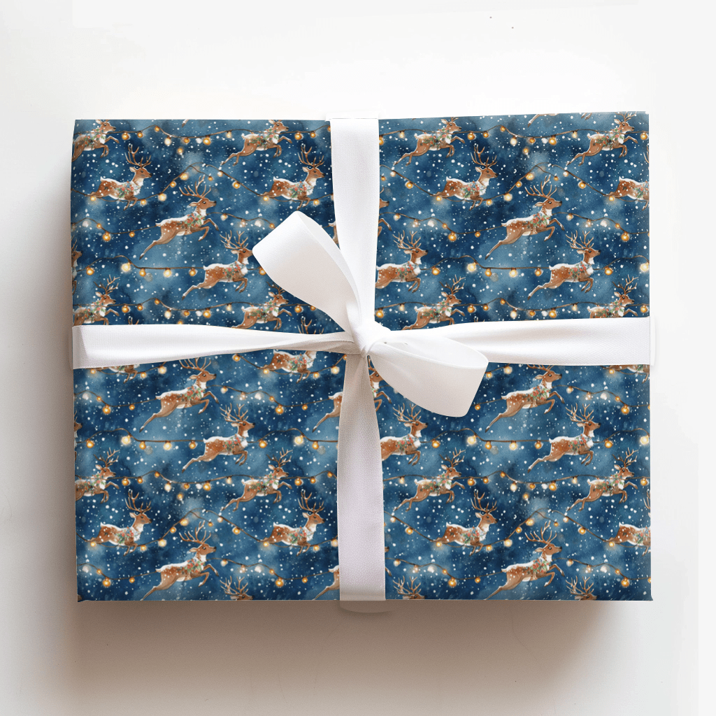 Nightly Sleigh - Wrapping Paper - Aspen & Arlo