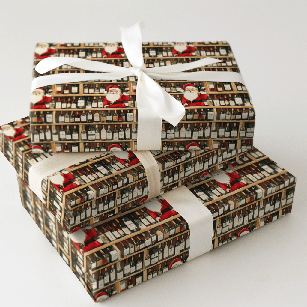 North Pole Wines - Wrapping Paper - Aspen & Arlo
