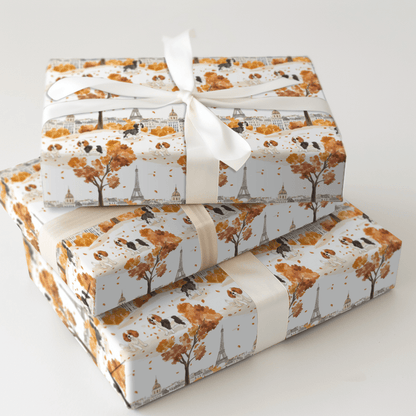 Paris with the Cavalier King Charles - Wrapping Paper - Aspen & Arlo