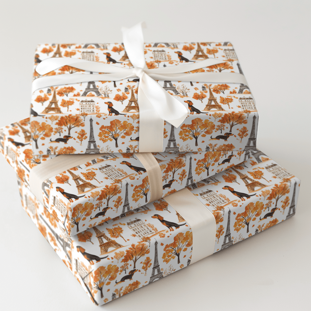 Paris with the Dachshunds - Wrapping Paper - Aspen & Arlo