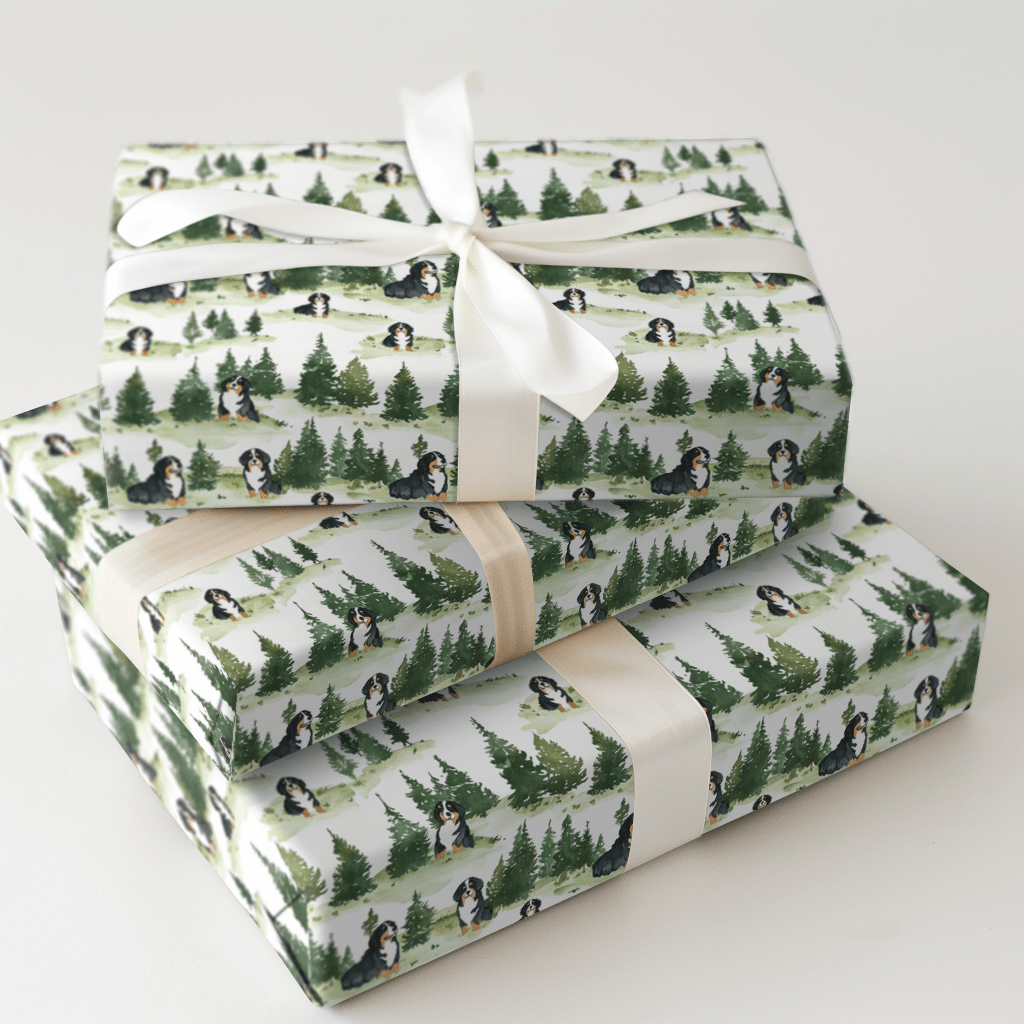 Park Day with the Bernese Mountain Dog - Wrapping Paper - Aspen & Arlo