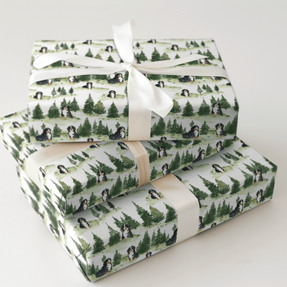 Park Day with the Bernese Mountain Dog - Wrapping Paper - Aspen & Arlo