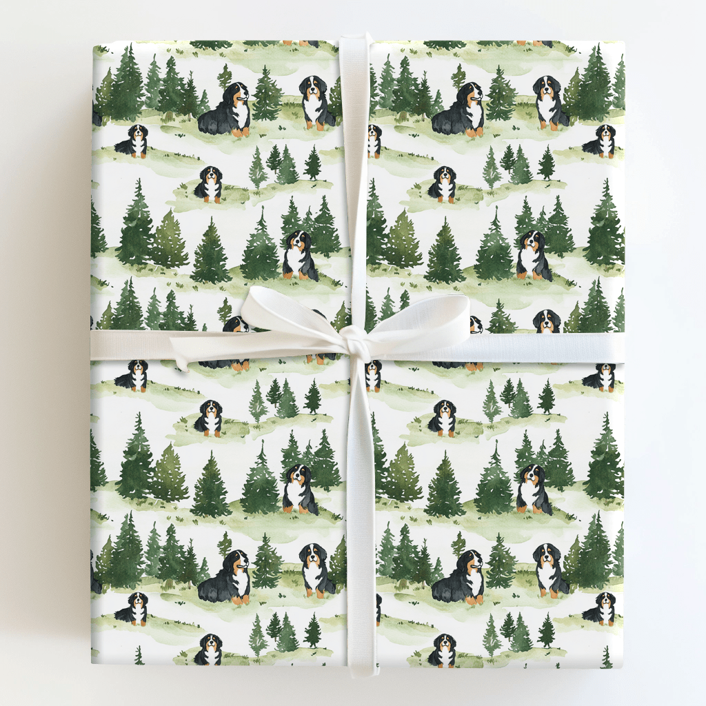 Park Day with the Bernese Mountain Dog - Wrapping Paper - Aspen & Arlo
