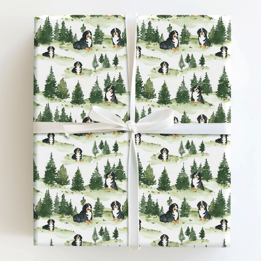 Park Day with the Bernese Mountain Dog - Wrapping Paper - Aspen & Arlo