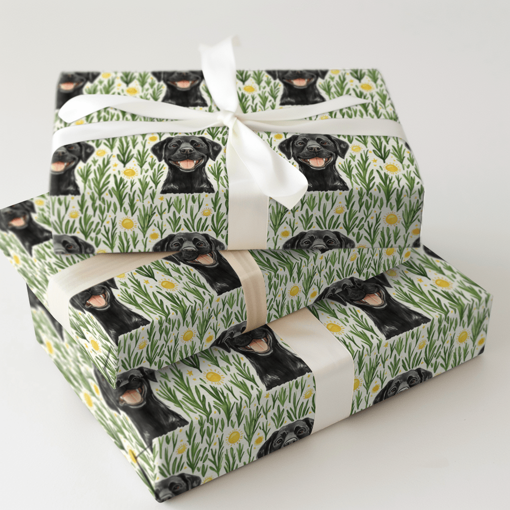 Park with the Black Lab - Wrapping Paper - Aspen & Arlo