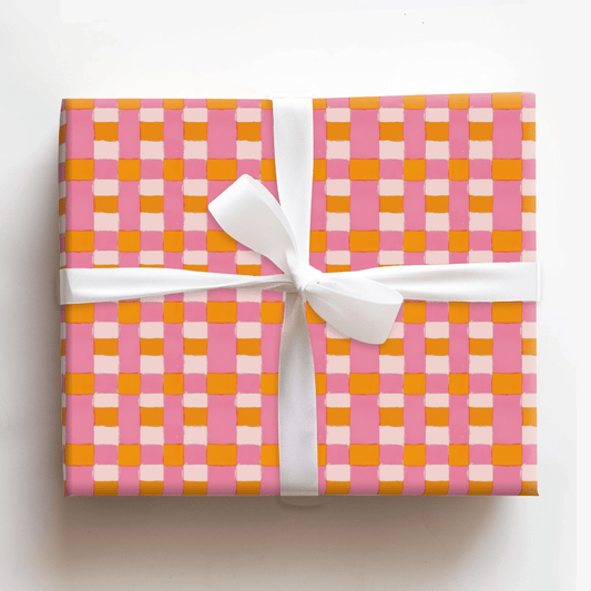Peachy Plaid - Wrapping Paper - Aspen & Arlo