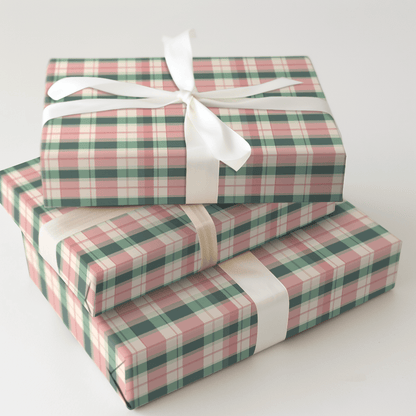Peony Plaid - Wrapping Paper - Aspen & Arlo