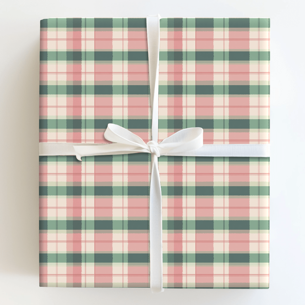 Peony Plaid - Wrapping Paper - Aspen & Arlo