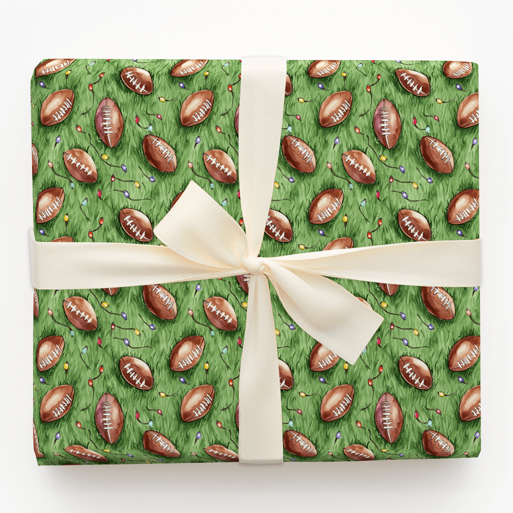 Peppermint Pigskin - Wrapping Paper - Aspen & Arlo