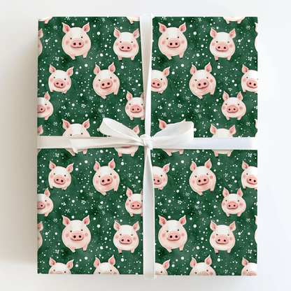 Pigs in a Snow Blanket - Wrapping Paper - Aspen & Arlo