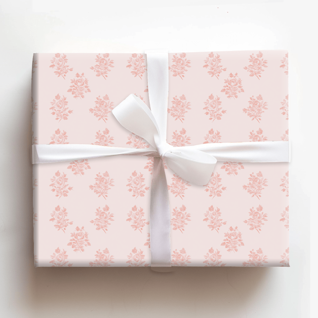 Pink Lemonade Wrapping Paper: Floral Gift Wrap for Bridal and Birthday ...