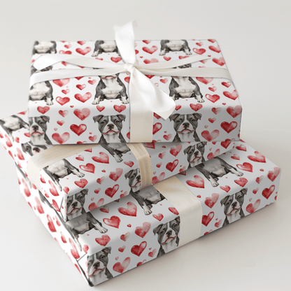 Pitbull Valentine - Wrapping Paper - Aspen & Arlo