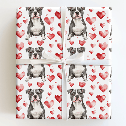 Pitbull Valentine - Wrapping Paper - Aspen & Arlo