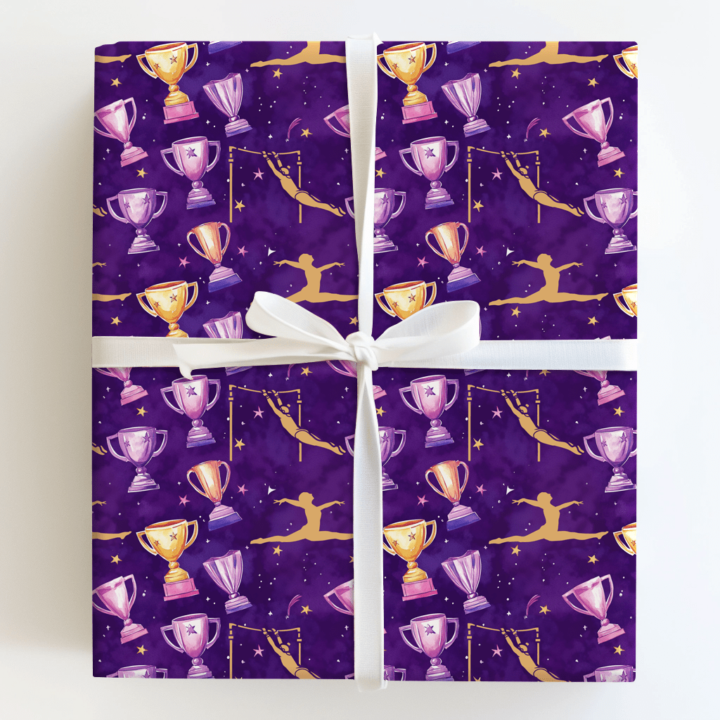 Plum Leap and Swing - Wrapping Paper - Aspen & Arlo