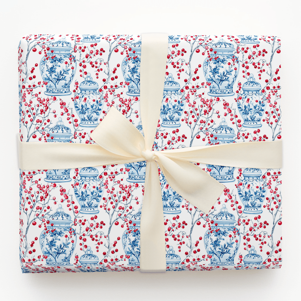 Porcelain Poise - Wrapping Paper - Aspen & Arlo