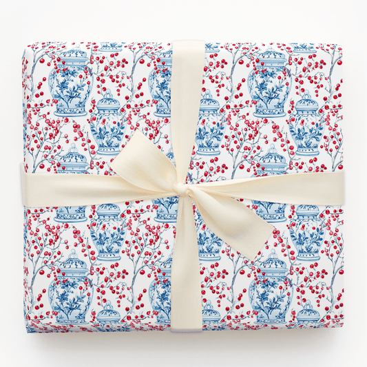 Porcelain Poise - Wrapping Paper - Aspen & Arlo