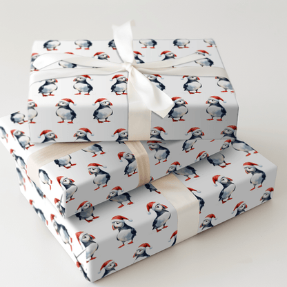 Puffin Claus - Wrapping Paper - Aspen & Arlo
