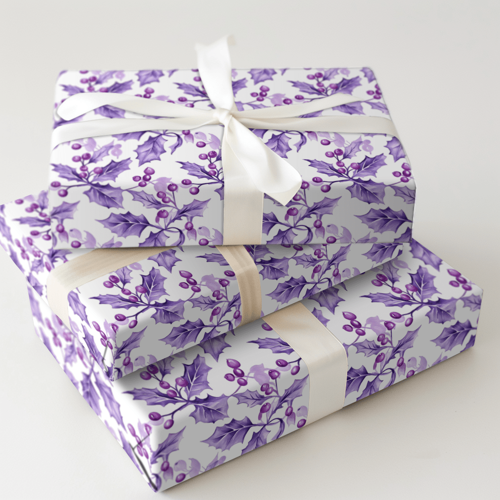 Purple Berry Merry - Wrapping Paper - Aspen & Arlo