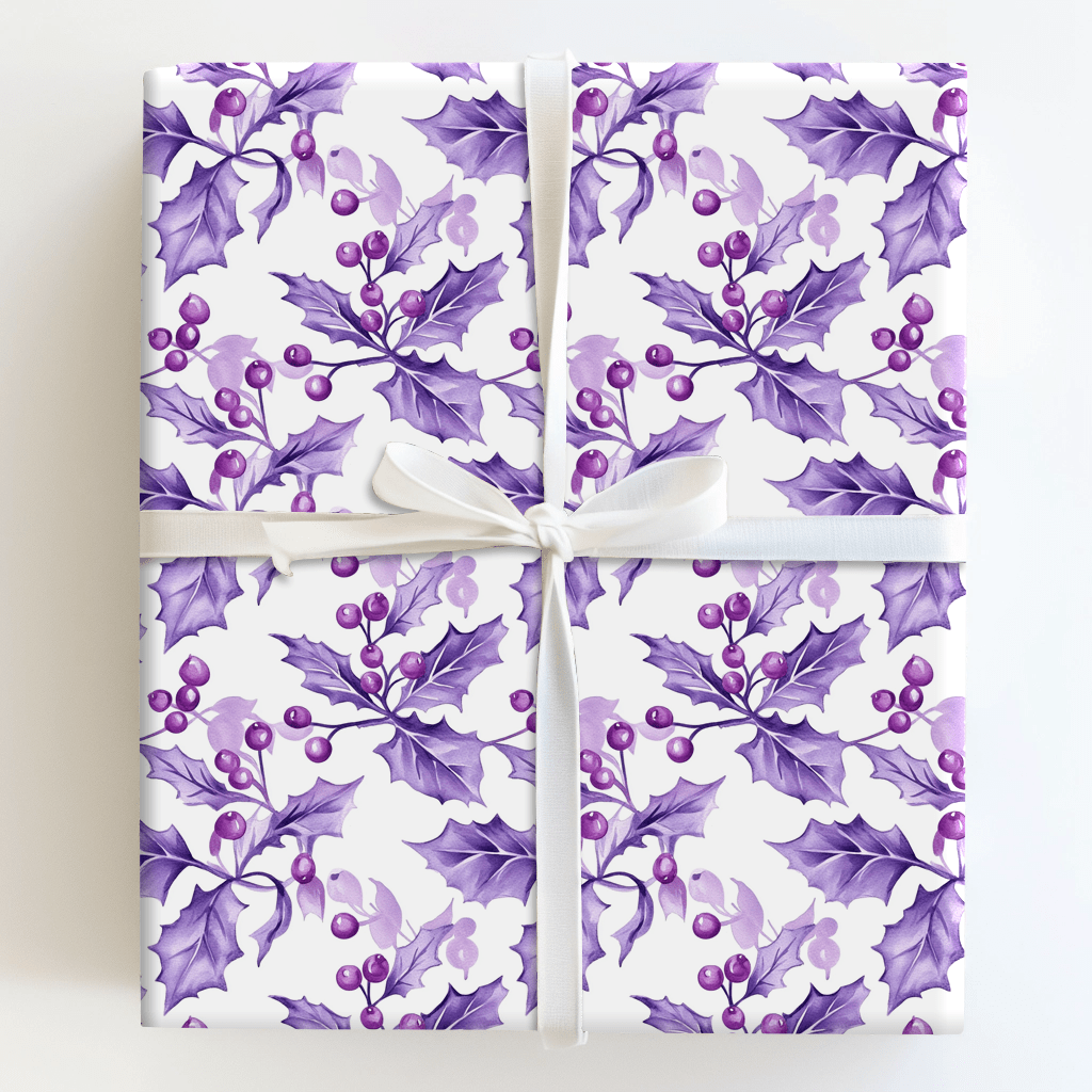 Purple Berry Merry - Wrapping Paper - Aspen & Arlo