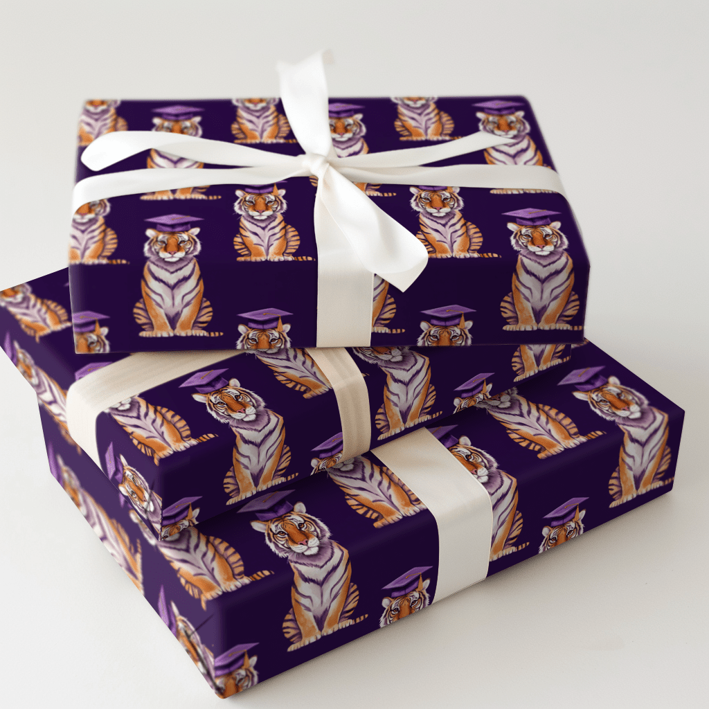 Purple Reign Sharp Brain - Wrapping Paper - Aspen & Arlo