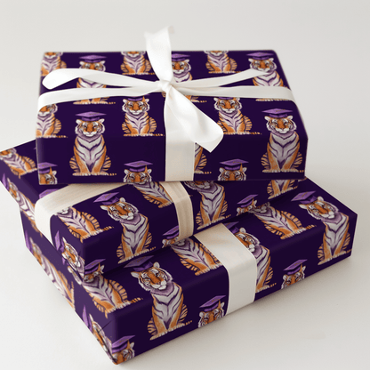 Purple Reign Sharp Brain - Wrapping Paper - Aspen & Arlo