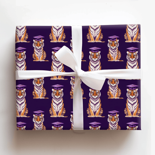 Purple Reign Sharp Brain - Wrapping Paper - Aspen & Arlo