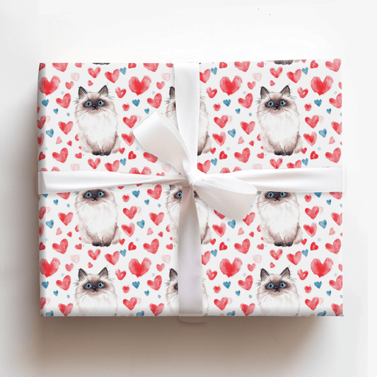 Ragdoll Valentine - Wrapping Paper - Aspen & Arlo