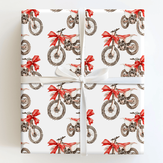 Red Bow Moto - Wrapping Paper - Aspen & Arlo
