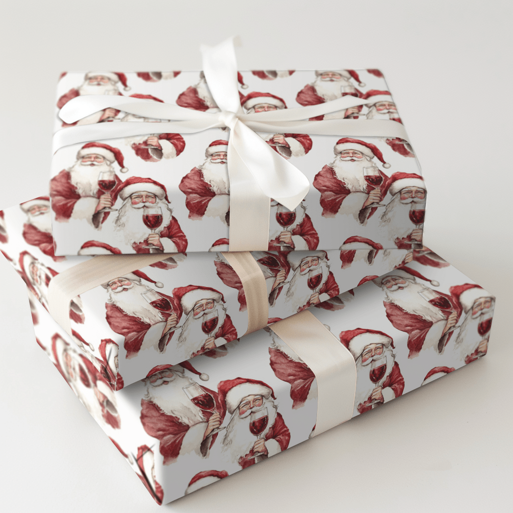 Red Flight Santa - Wrapping Paper - Aspen & Arlo