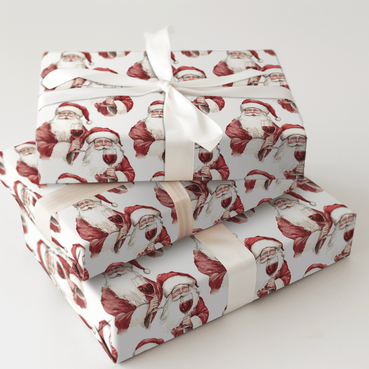 Red Flight Santa - Wrapping Paper - Aspen & Arlo