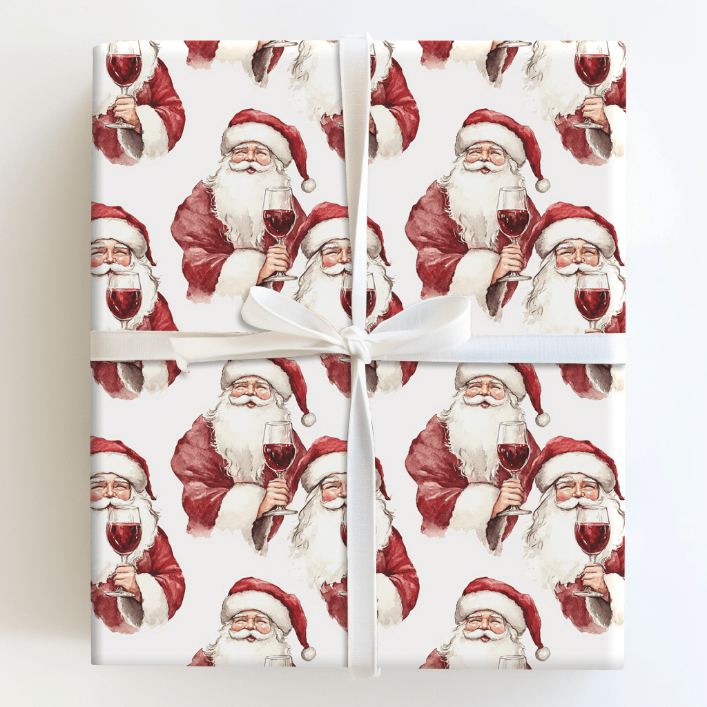 Red Flight Santa - Wrapping Paper - Aspen & Arlo