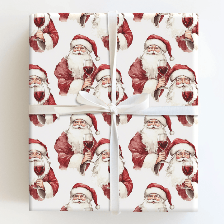 Red Flight Santa - Wrapping Paper - Aspen & Arlo