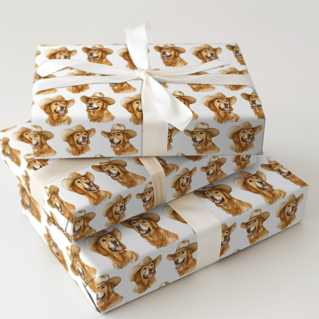 Red Golden Girl - Wrapping Paper - Aspen & Arlo