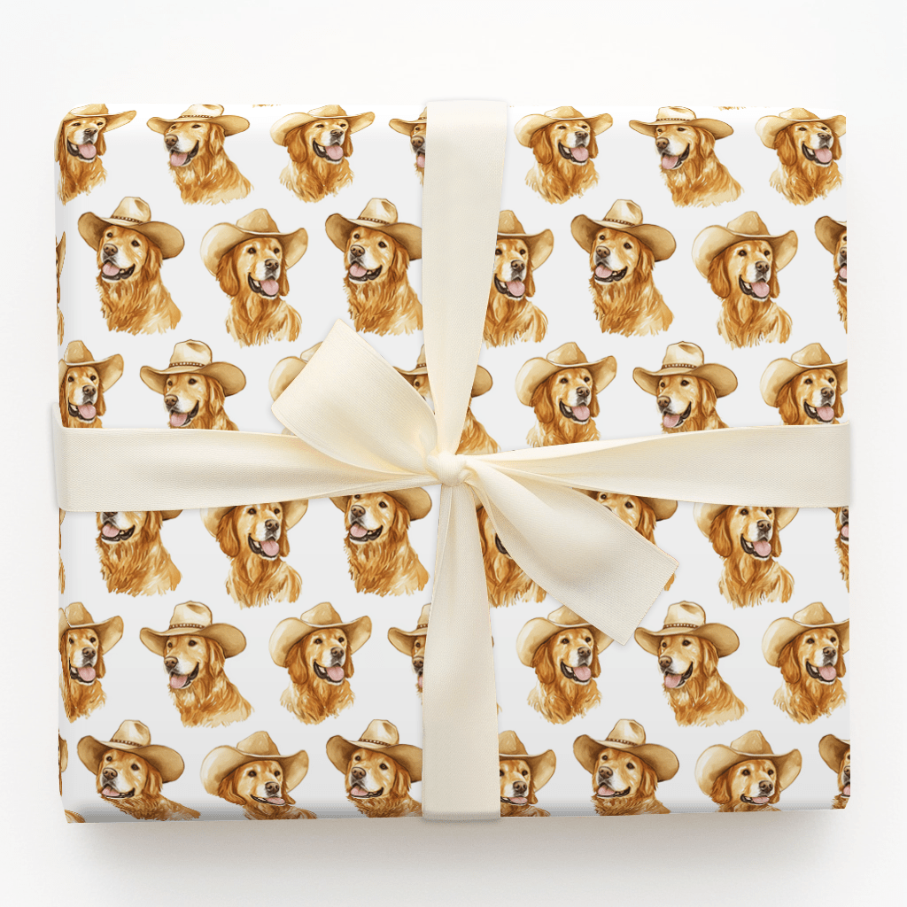Red Golden Girl - Wrapping Paper - Aspen & Arlo