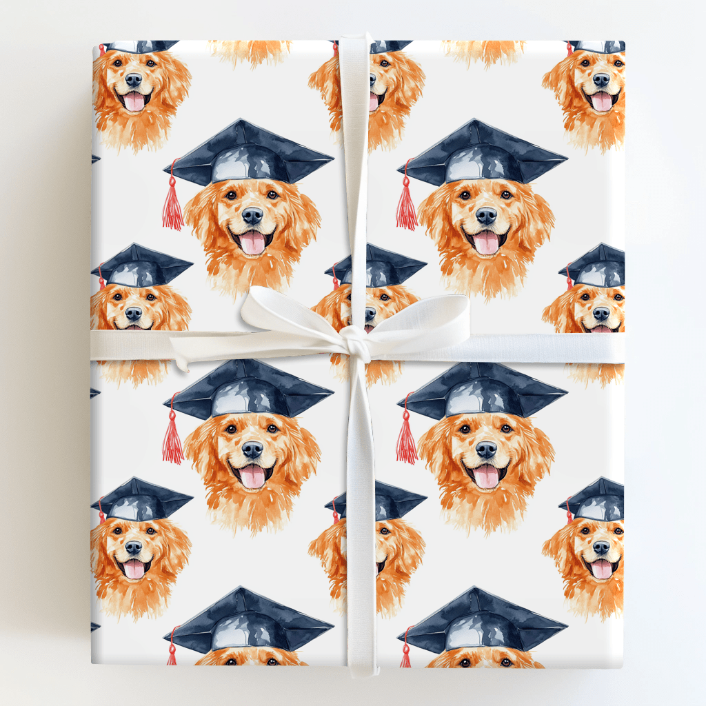 Red Golden Graduate - Wrapping Paper - Aspen & Arlo