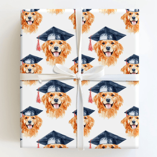 Red Golden Graduate - Wrapping Paper - Aspen & Arlo