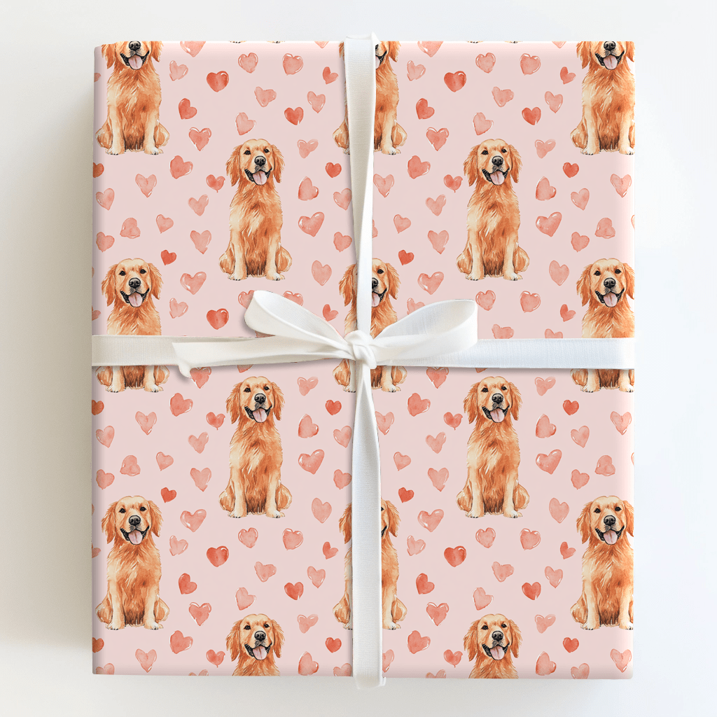 Red Golden Valentine - Wrapping Paper - Aspen & Arlo