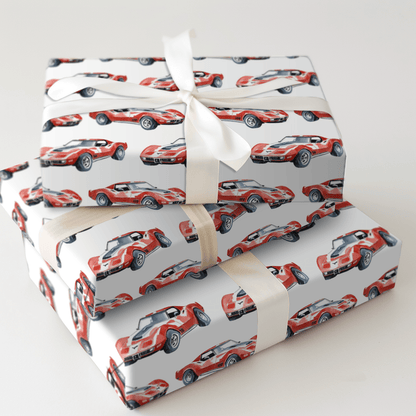 Red Roadster - Wrapping Paper - Aspen & Arlo