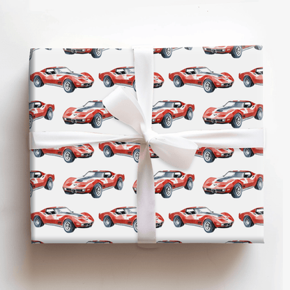 Red Roadster - Wrapping Paper - Aspen & Arlo